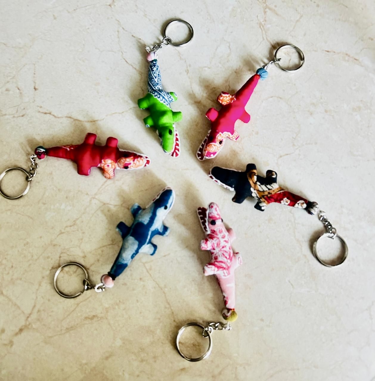 Crocodile Fabric Keychain – Upcycled | Swizuka